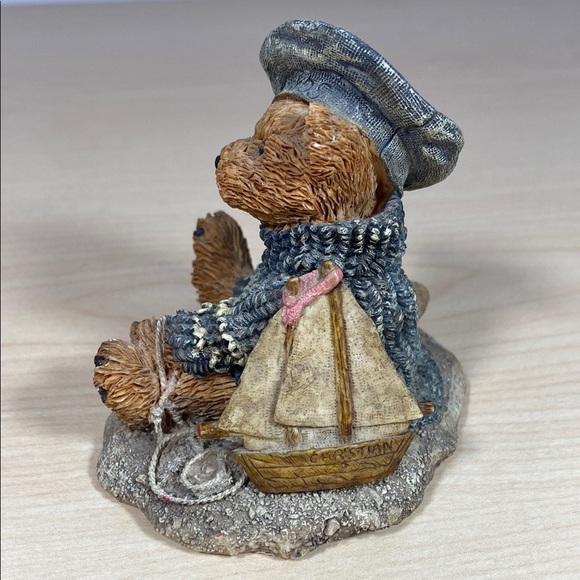 Boyds Bears Christian by the Sea Adorable Bear Figurine with Blue Sweater - Picture 2 of 5
